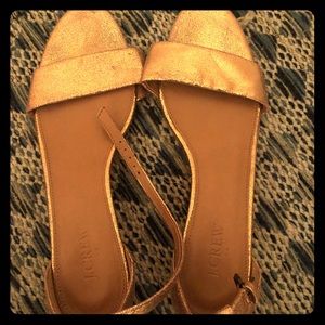 JCrew rose gold mini wedge